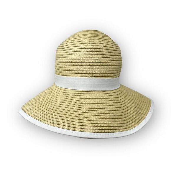 Panama Jack Floppy Open Back Face Saver Sun Hat Cap 100% Paper Women’s OSFM - Picture 5 of 8